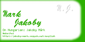 mark jakoby business card